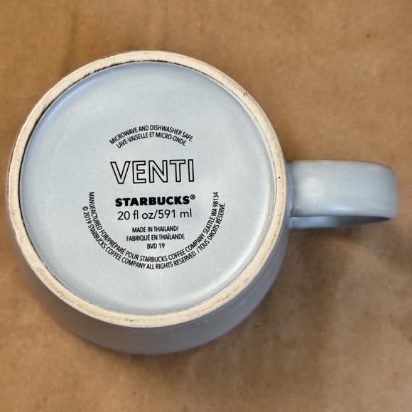 2019 Starbucks Blue/Grey Venti Logo Coffee Mug. 20oz - Picture 4 of 4